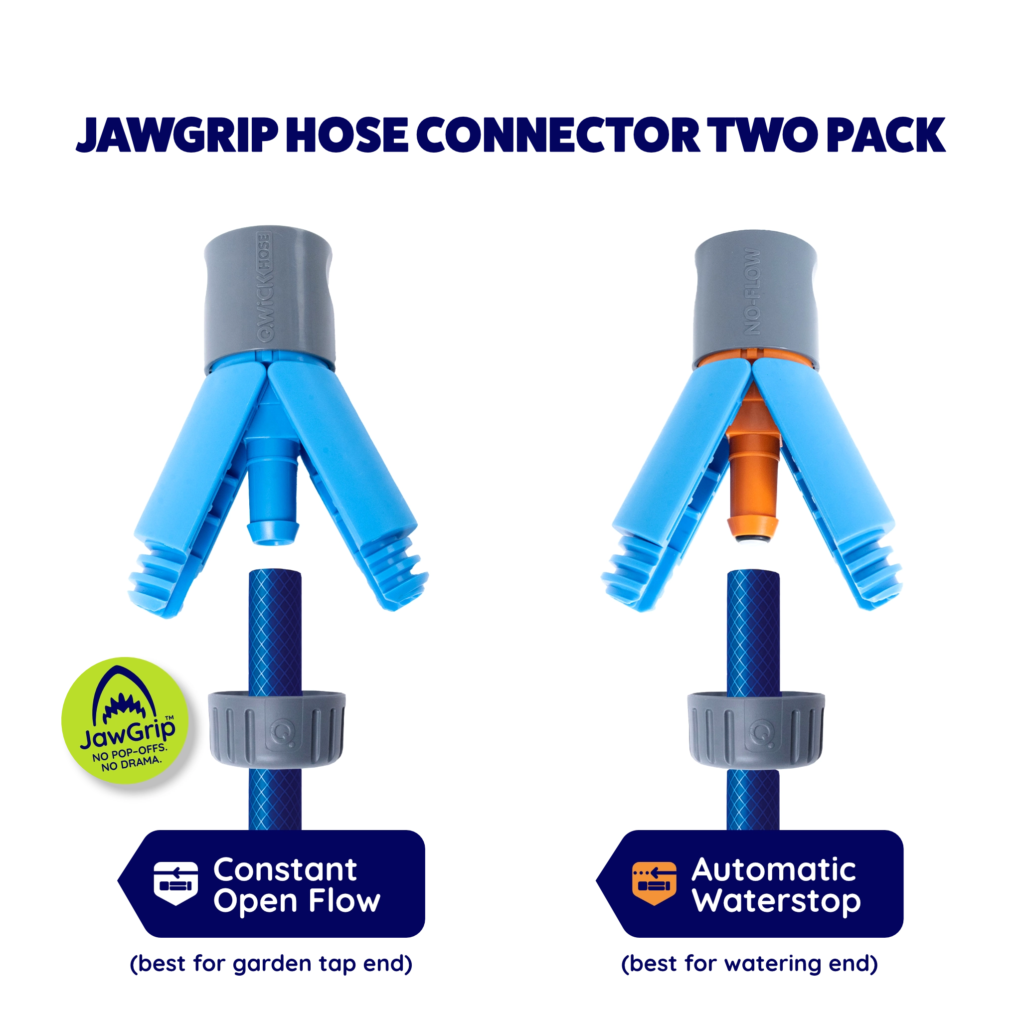 JawGrip Hose Connector Pack (Original + No-Flow)