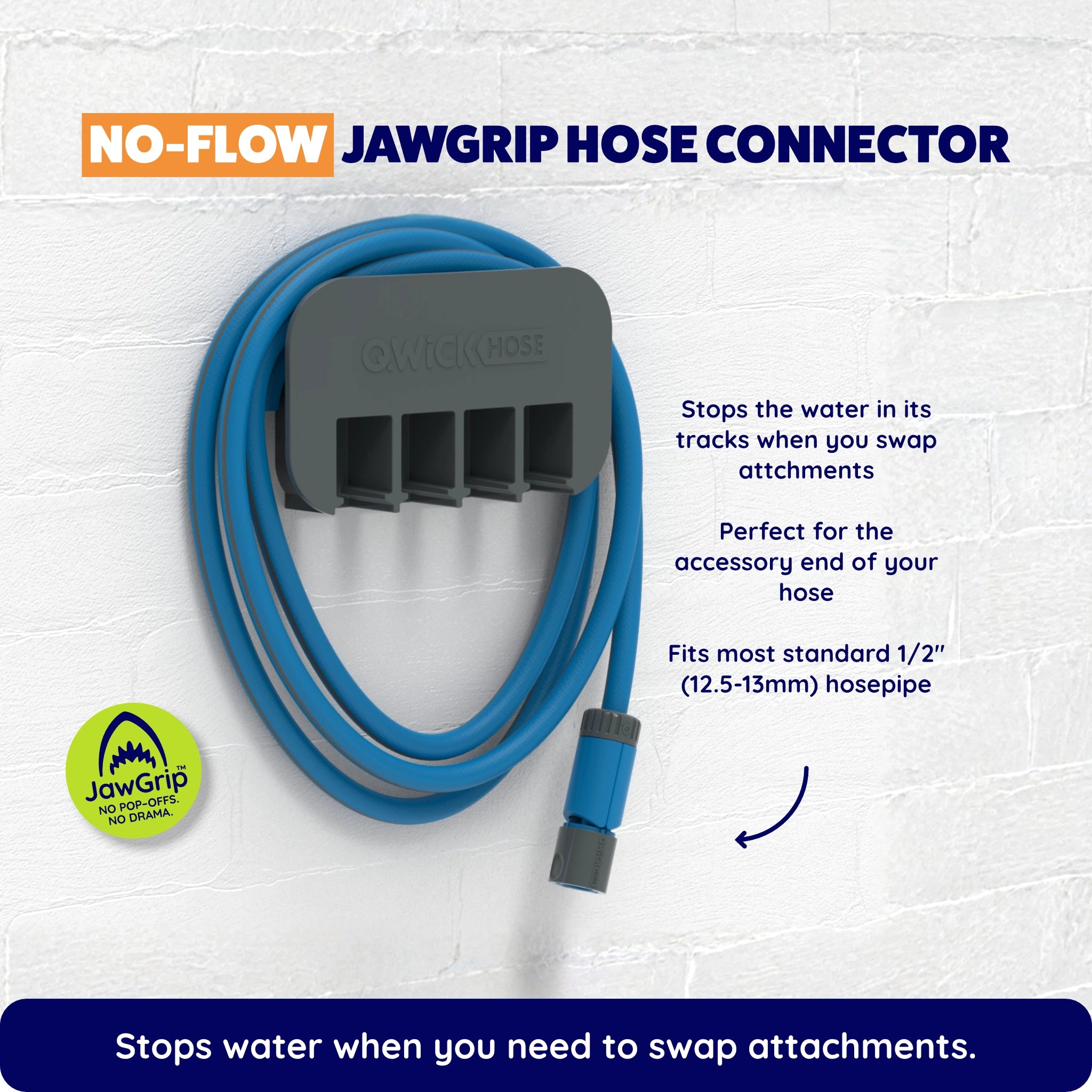 No-Flow JawGrip Hose Connector